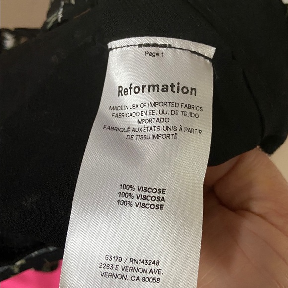 Reformation Doutzen Floral Ruffle Trim Mini Dress Size 12 - Picture 13 of 13